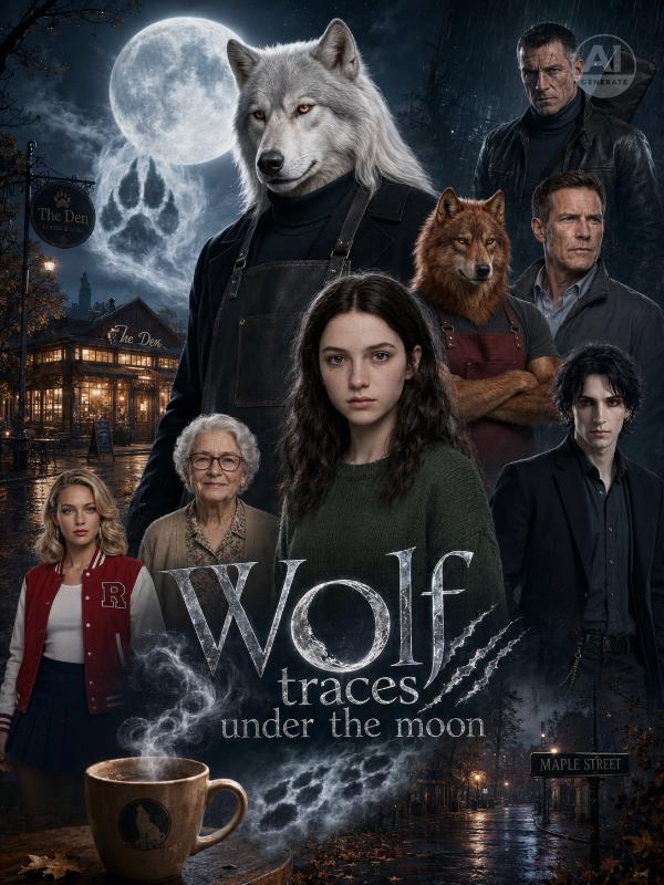 Wolf traces under the moon